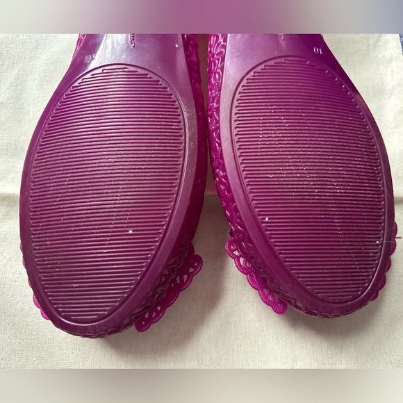 Salvatore Ferragamo Nilly purple jelly ballerina flats sz 10 EUC full set - Picture 14 of 15